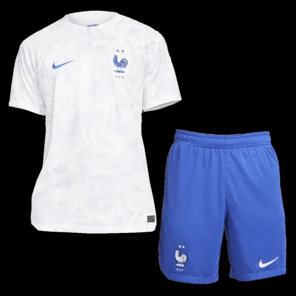 France Away Soccer Jersey Kit(Jersey+Shorts+Socks) 2022 – Fan Version – back view