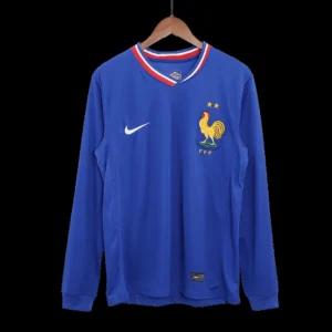 France Home Long Sleeve Soccer Jersey Euro – Fan Version – front view