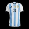 G. RODRIGUEZ #18 Argentina 3 Stars Home Soccer Jersey 2022 – Player Version – back view
