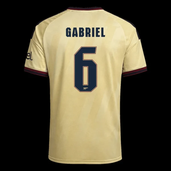 GABRIEL #6 Arsenal Third Away Soccer Jersey 2026/27 – UCL Player Version – back view