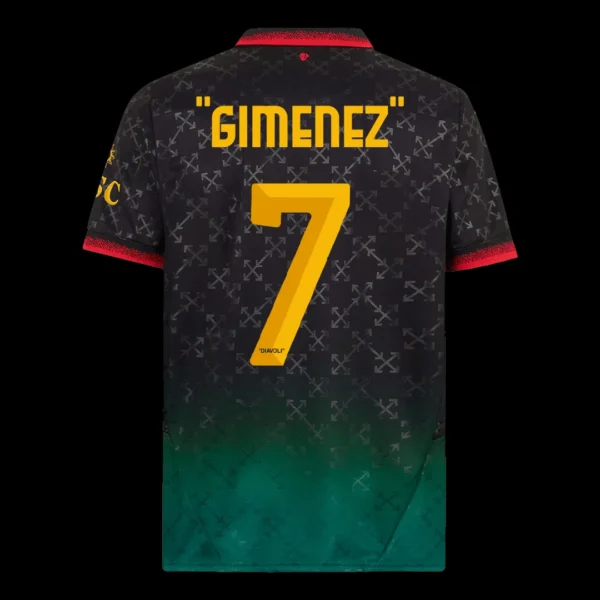 “GIMENEZ” #7 AC Milan Fourth Away Soccer Jersey – Fan Version – jersey details