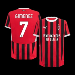 GIMENEZ #7 AC Milan Home Soccer Jersey – Player Version – front view