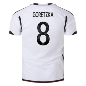 goretzka-8-germany-home-soccer-jersey-2022-fan-version-195370-01 GORETZKA #8 Germany Home Soccer Jersey 2022 – Fan Version – front view