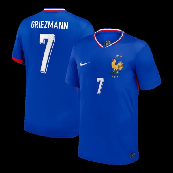 GRIEZMANN #7 France Home Soccer Jersey Euro – Fan Version – front view