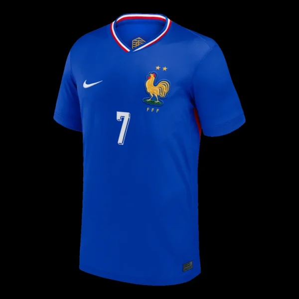 GRIEZMANN #7 France Home Soccer Jersey – Fan Version – back view