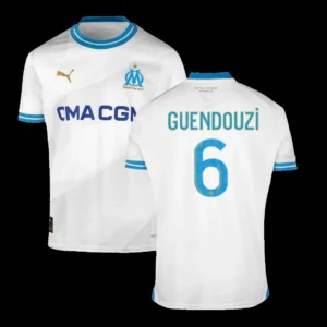 GUENDOUZI #6 Marseille Home Soccer Jersey 2023/24 – Fan Version – front view