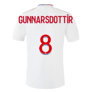 GUNNARSDOTTIR #8 Olympique Lyonnais Home Soccer Jersey 2021/22 – Fan Version – front view