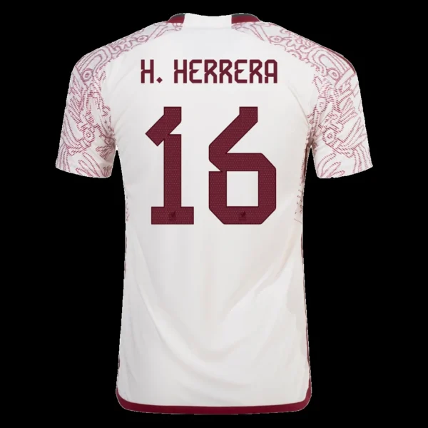 H.HERRERA #16 Mexico Away Soccer Jersey 2022 – Player Version – front view