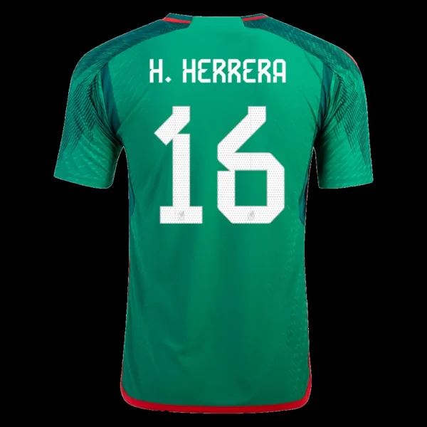 H.HERRERA #16 Mexico Home Soccer Jersey 2022 – Player Version – front view