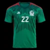 H.LOZANO #22 Mexico Home Soccer Jersey 2022 – Fan Version – back view