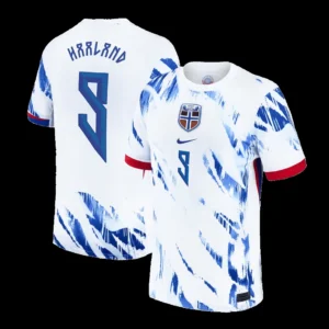 HAALAND #9 Norway Away Soccer Jersey – Fan Version – front view