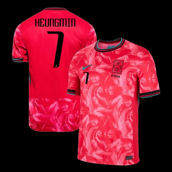 HEUNGMIN #7 South Korea Home Soccer Jersey – Fan Version – front view