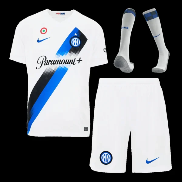 Inter Milan Away Soccer Jersey Kit(Jersey+Shorts+Socks) 2023/24 – Fan Version – front view