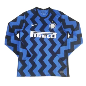 Inter Milan Home Long Sleeve Soccer Jersey 2020/21 – Fan Version – front view