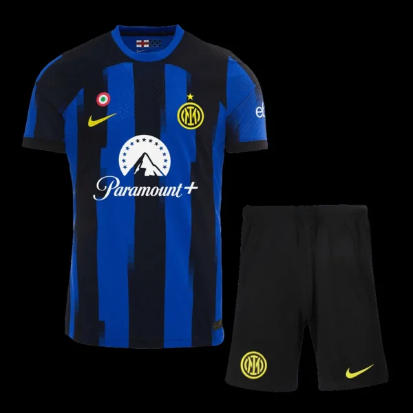 Inter Milan Home Soccer Kit – Jersey + Shorts 2023/24 – Fan Version – front view