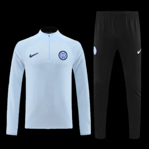 Inter Milan Zipper Sweatshirt Kit(Top+Pants) 2023/24 – Fan Version – front view
