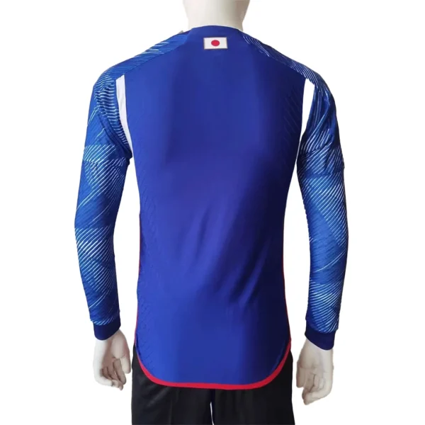 japan-home-long-sleeve-soccer-jersey-2022-player-version-198352-02 Japan Home Long Sleeve Soccer Jersey 2022 β Player Version β back view