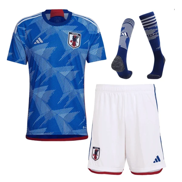 Japan Home Soccer Jersey Kit(Jersey+Shorts+Socks) 2022 – Fan Version – back view
