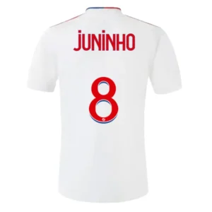 JUNINHO #8 Olympique Lyonnais Home Soccer Jersey 2021/22 – Fan Version – front view