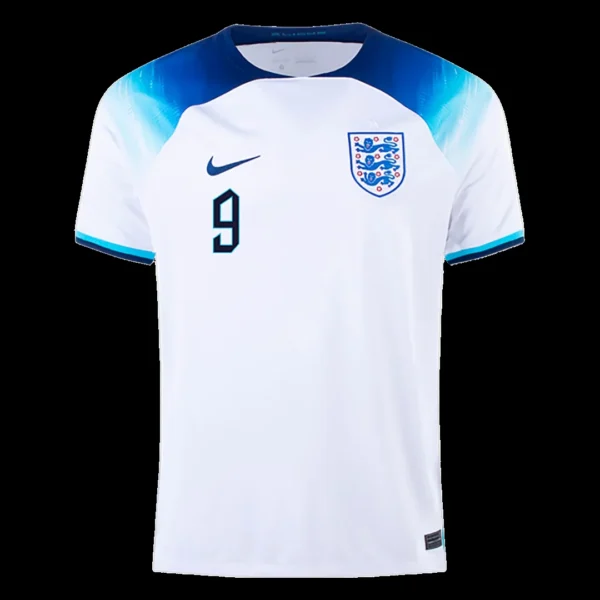KANE #9 England Home Soccer Jersey 2022 – Fan Version – back view