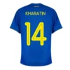 KHARATIN #14 Ukraine Away Soccer Jersey 2020 – Fan Version – front view