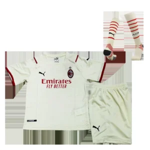 Kid’s AC Milan Away Soccer Jersey Kit(Jersey+Shorts+Socks) 2021/22 – Fan Version – front view