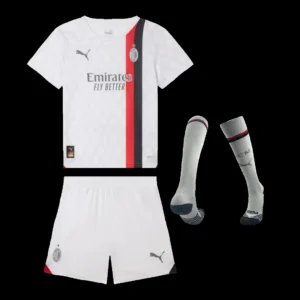 Kid’s AC Milan Away Soccer Jersey Kit(Jersey+Shorts+Socks) 2023/24 – Fan Version – front view