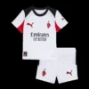 Kid’s AC Milan Away Soccer Kit – Jersey + Shorts 2025/26 – Fan Version – front view