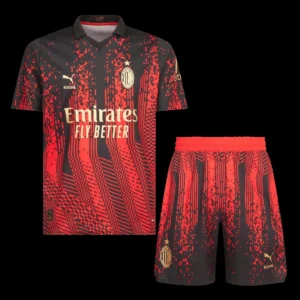 Kid’s AC Milan Fourth Away Soccer Kit – Jersey + Shorts 2022/23 – Fan Version – front view