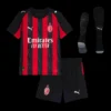 Kid’s AC Milan Home Soccer Jersey Kit(Jersey+Shorts+Socks) 2025/26 – Fan Version – front view