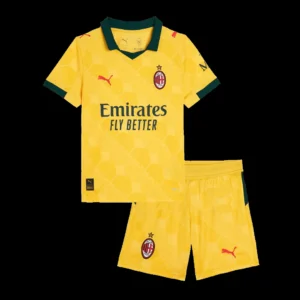 Kid’s AC Milan Third Away Soccer Kit – Jersey + Shorts 2025/26 – Fan Version – front view