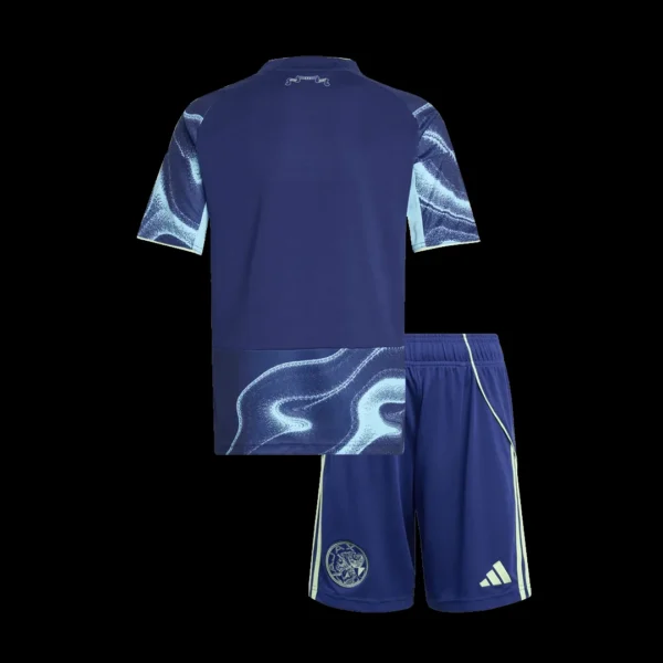Kid’s Ajax Away Soccer Kit – Jersey + Shorts 2025/26 – Fan Version – back view
