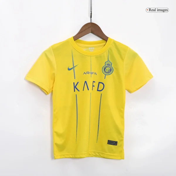 kid-s-al-nassr-home-soccer-kit-jersey-shorts-2023-24-fan-version-372018-02 Kid’s Al Nassr Home Soccer Kit β Jersey + Shorts 2023/24 β Fan Version β back view