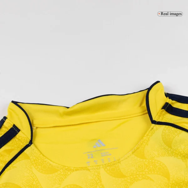 Kid’s Al Nassr Home Soccer Kit – Jersey + Shorts 2025/26 – Fan Version – jersey details