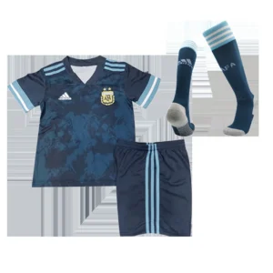 Kid’s Argentina Away Soccer Jersey 2020 – Fan Version – front view