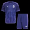 Kid’s Argentina Away Soccer Kit – Jersey + Shorts 2022 – Fan Version – front view