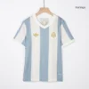 kid-s-argentina-soccer-kit-jersey-shorts-50th-anniversary-fan-version-505029-04 Kid’s Argentina Soccer Kit β Jersey + Shorts – 50th Anniversary β Fan Version β badge and fabric details