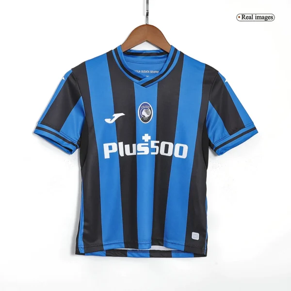 Kid’s Atalanta BC Home Soccer Kit – Jersey + Shorts 2022/23 – Fan Version – back view