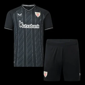 Kid’s Athletic Club de Bilbao Goalkeeper Soccer Kit – Jersey + Shorts 2023/24 – Fan Version – front view