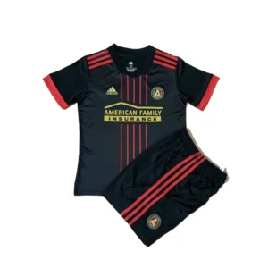Kid’s Atlanta United FC Home Soccer Kit – Jersey + Shorts 2021 – Fan Version – front view
