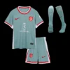 Kid’s Atletico Madrid Away Soccer Jersey Kit(Jersey+Shorts+Socks) – Fan Version – front view