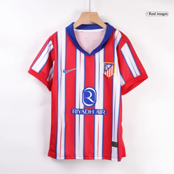 Kid’s Atletico Madrid Home Soccer Jersey Kit(Jersey+Shorts+Socks) – Fan Version – back view