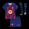 Kid’s Barcelona Home Soccer Jersey Kit(Jersey+Shorts+Socks) 2025/26 – Fan Version – front view