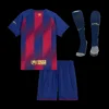 Kid’s Barcelona Home Soccer Jersey Kit(Jersey+Shorts+Socks) 2025/26 – Fan Version – back view