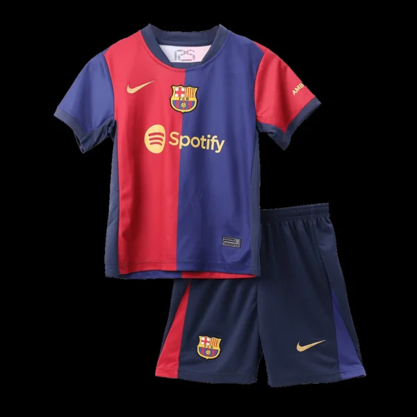 Kid’s Barcelona Home Soccer Jersey Kit(Jersey+Shorts+Socks) – Fan Version – jersey details