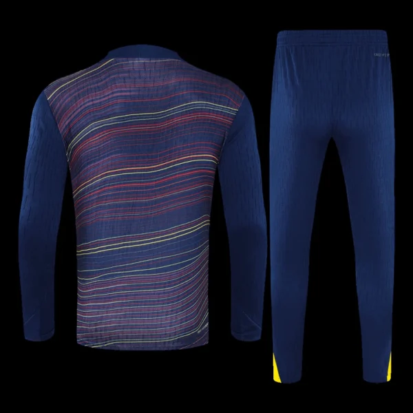 Kid’s Barcelona Zipper Sweatshirt Kit(Top+Pants) 2025/26 – Fan Version – back view