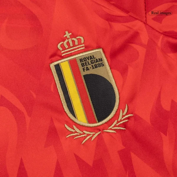 kid-s-belgium-home-soccer-kit-jersey-shorts-2025-26-fan-version-04 Kid’s Belgium Home Soccer Kit β Jersey + Shorts 2025/26 β Fan Version β badge and fabric details