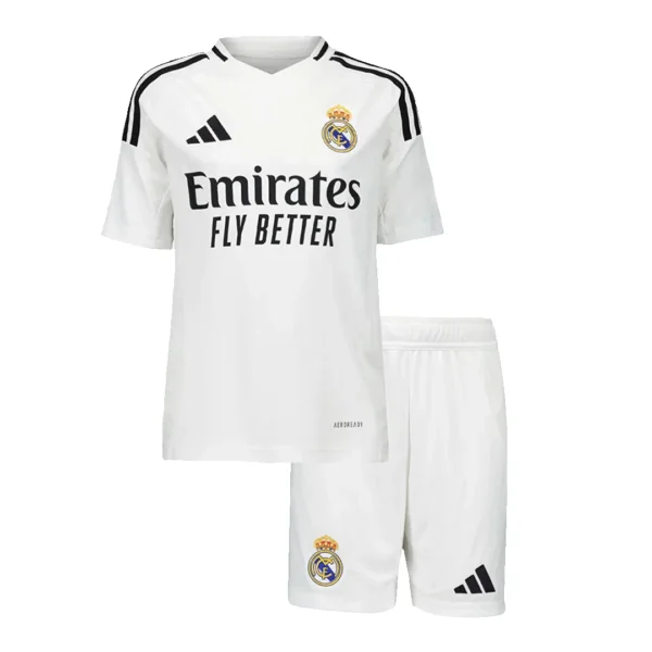 Kid’s BELLINGHAM #5 Real Madrid Home Soccer Kit – Jersey + Shorts – Fan Version – jersey details