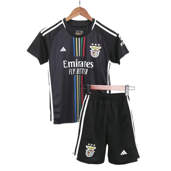 Kid’s Benfica Away Soccer Kit – Jersey + Shorts 2023/24 – Fan Version – front view