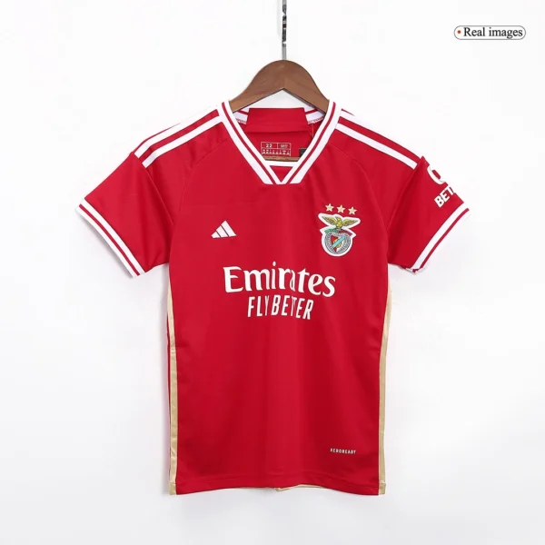 Kid’s Benfica Home Soccer Kit – Jersey + Shorts 2023/24 – Fan Version – back view